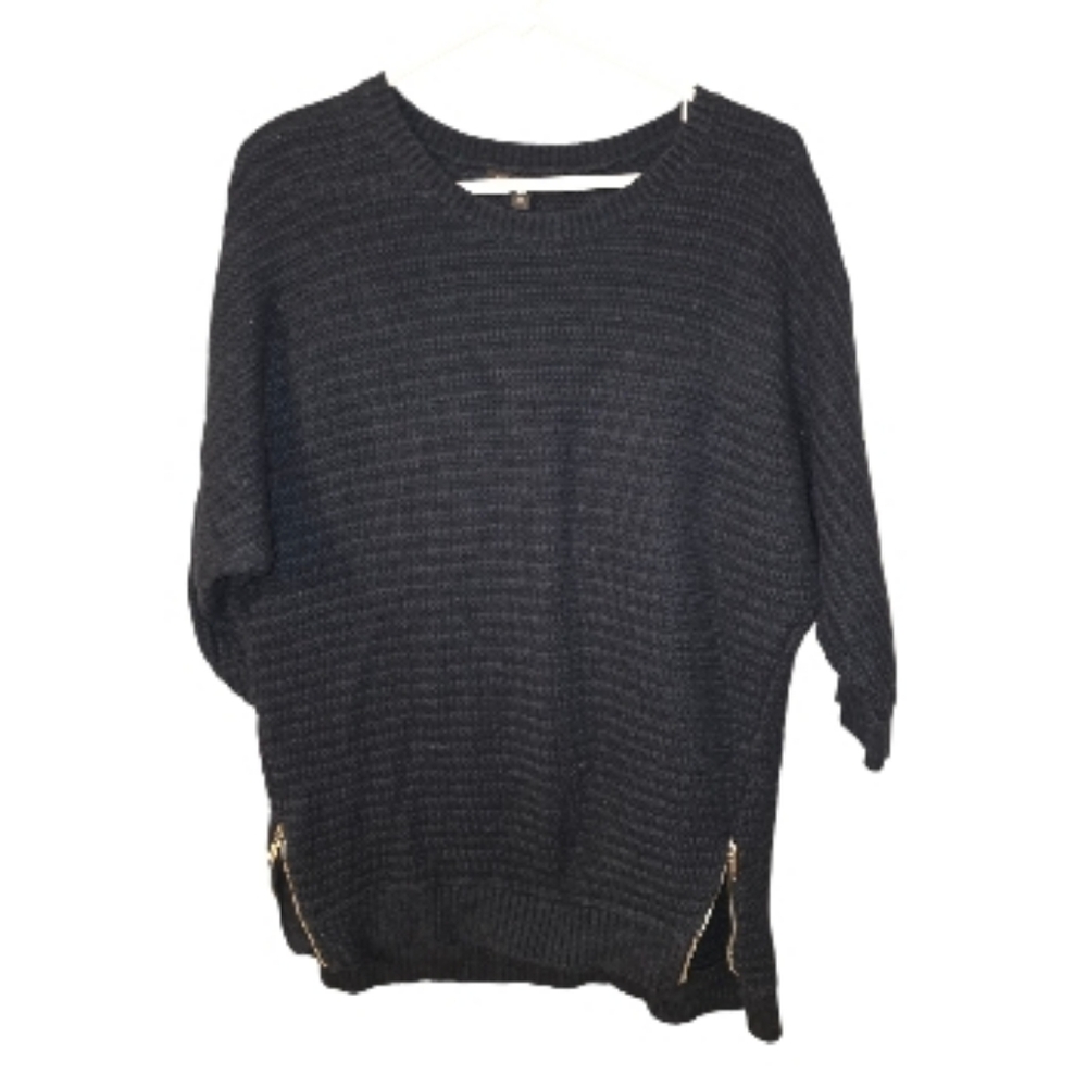 Banana Republic Blue Knit Sweater with Zippers